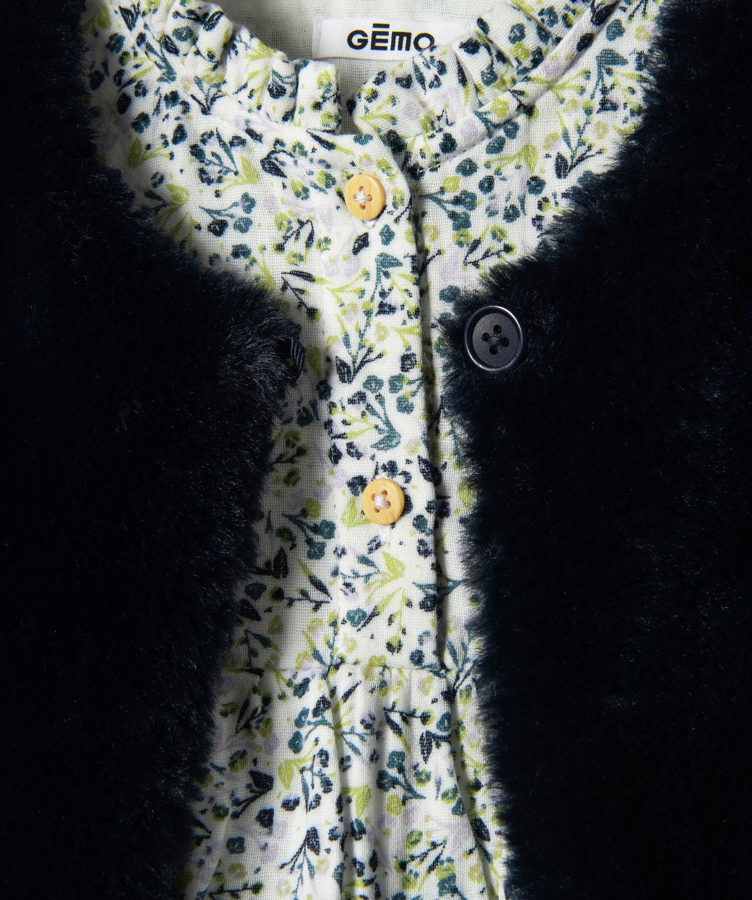 Ensemble bébé fille 2 pièces : blouse fleurie + gilet en ... multicolore | GEMO
