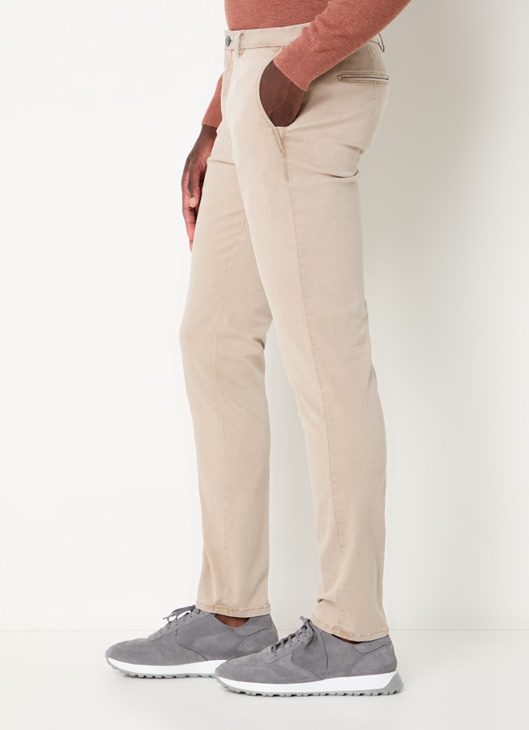 Pantaloni chino Profumo slim fit cu buzunare laterale