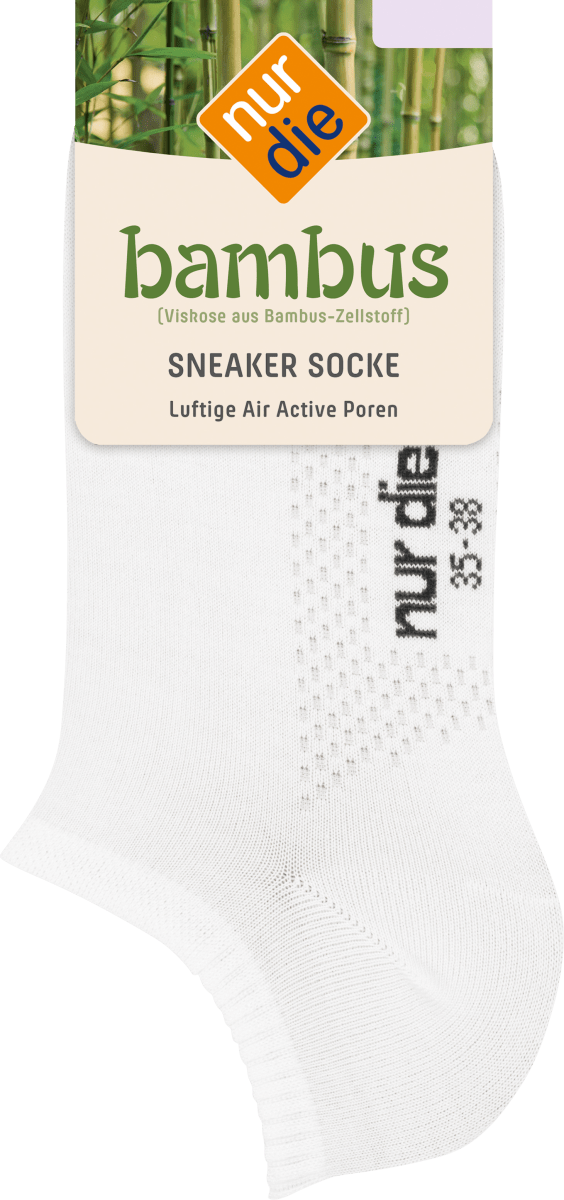 Sneaker Socken Bambus weiß Gr. 39-42, 1 St