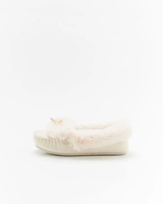 Mocassins d'intérieur imitation fourrure Thermolactyl