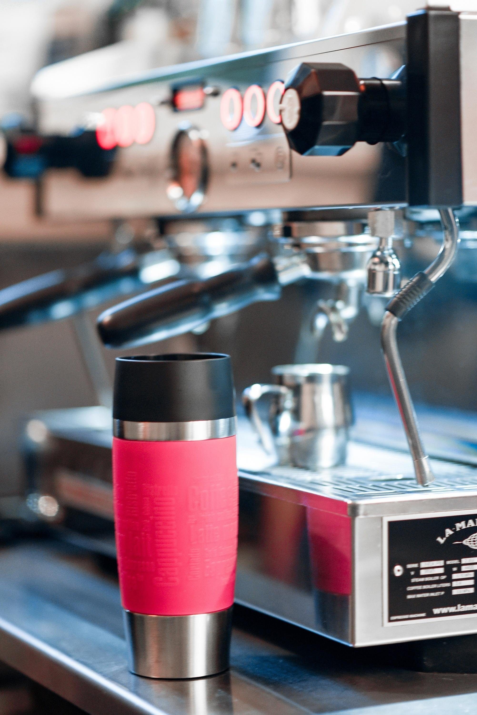 Emsa Thermobecher Travel Mug, Edelstahl, Edelstahl, 360°Trinköffnung, 4h heiß/8h kalt, 360 ml