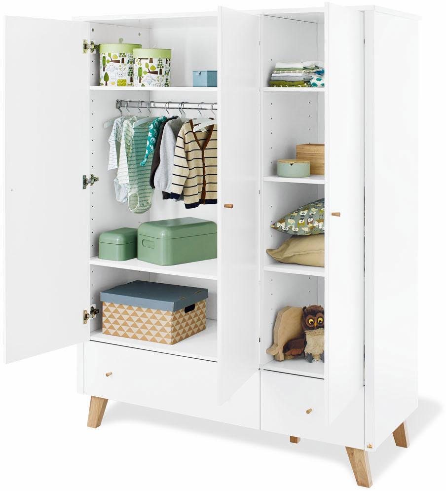 Pinolino® Kinderkleiderschrank Pan 3-türig; Made in Europe