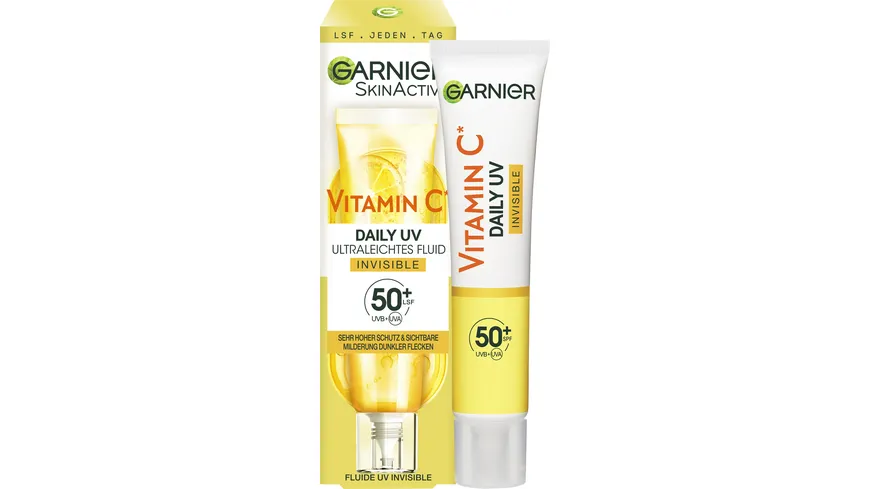 Garnier SkinActive Vitamin C Tägliches Sonnenfluid Invisible LSF 50+ 40 ml