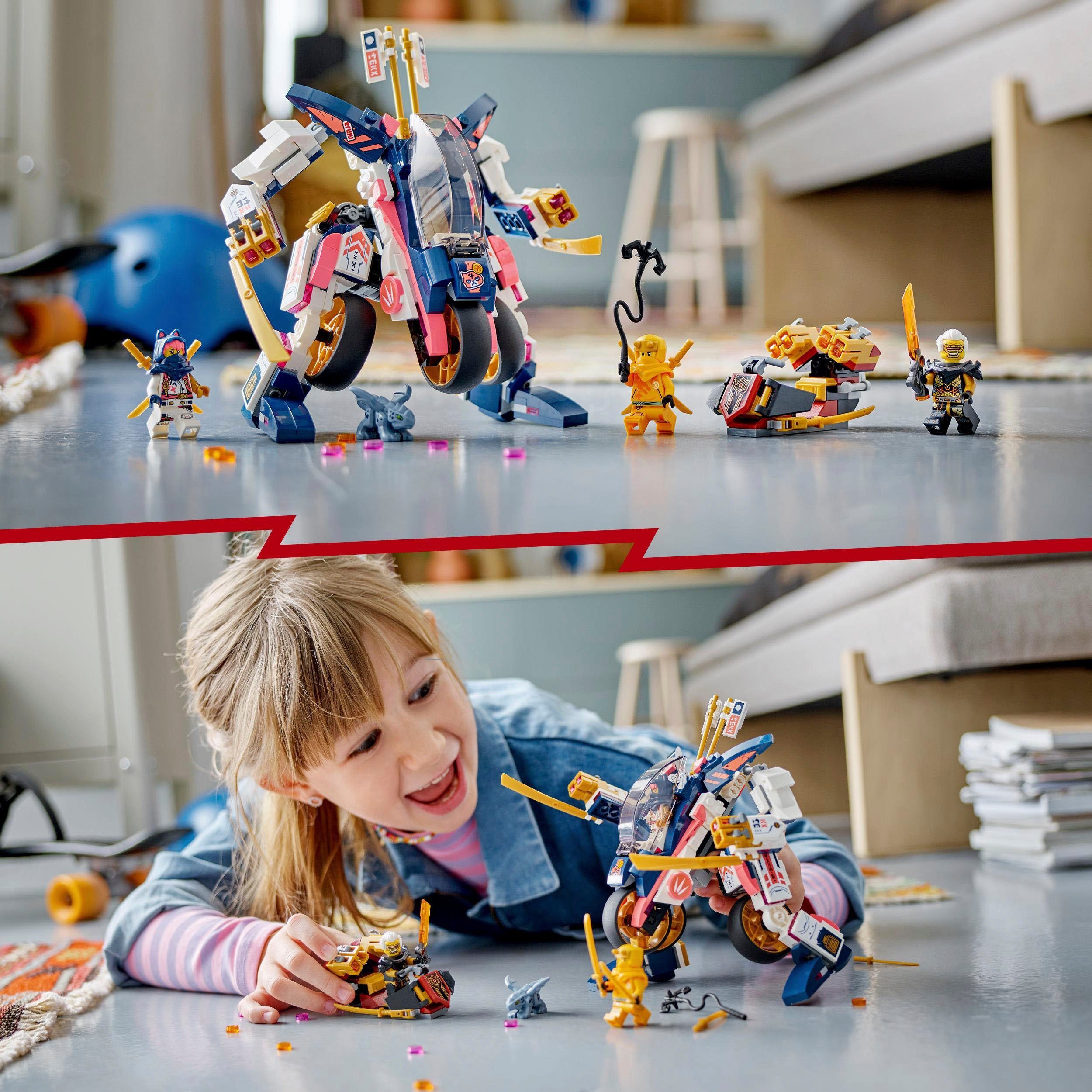 LEGO® Konstruktionsspielsteine Soras Mech-Bike (71792), LEGO® NINJAGO, (384 St), Made in Europe