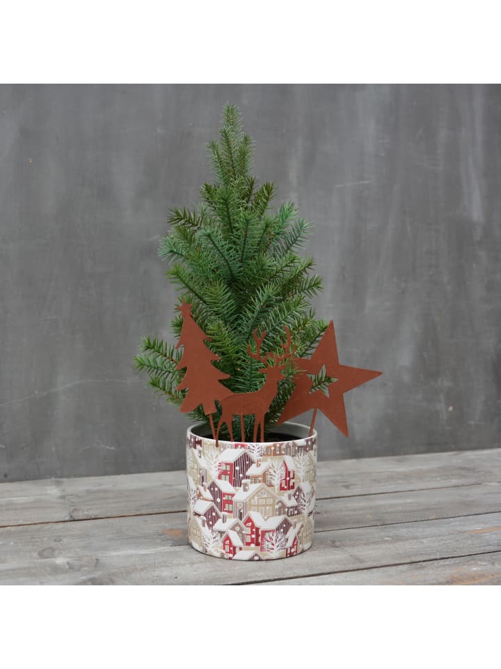 UNUS Gartenstecker Weihnachtsstecker Rostdesign in Rost günstig kaufen onesize