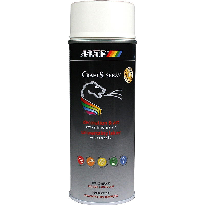 Crafts Spraymaling 400ml Hvit RAL9010 matt Crafts