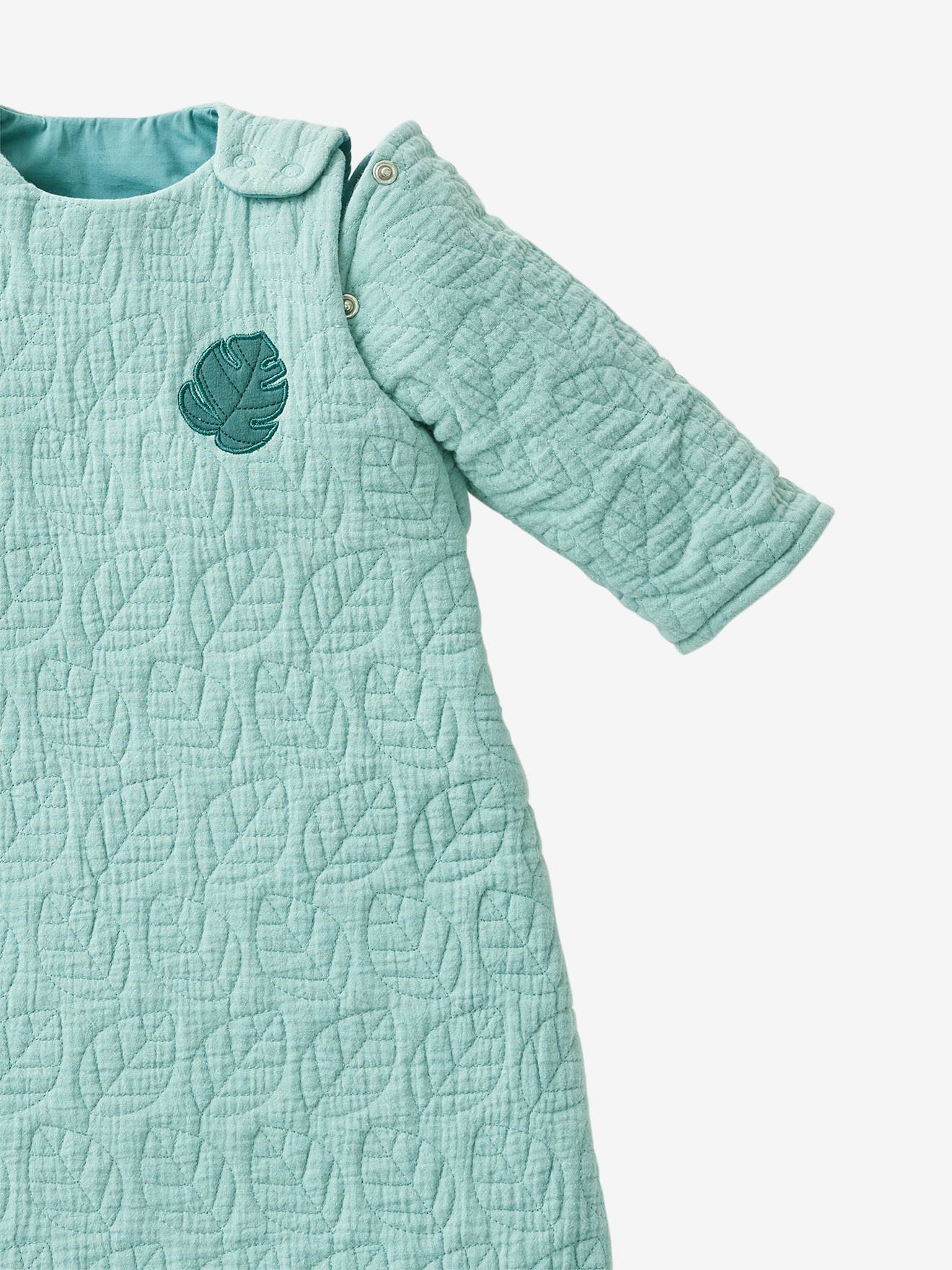 Gigoteuse quiltée manches amovibles NUITS DE RÊVE en coton bio* vert