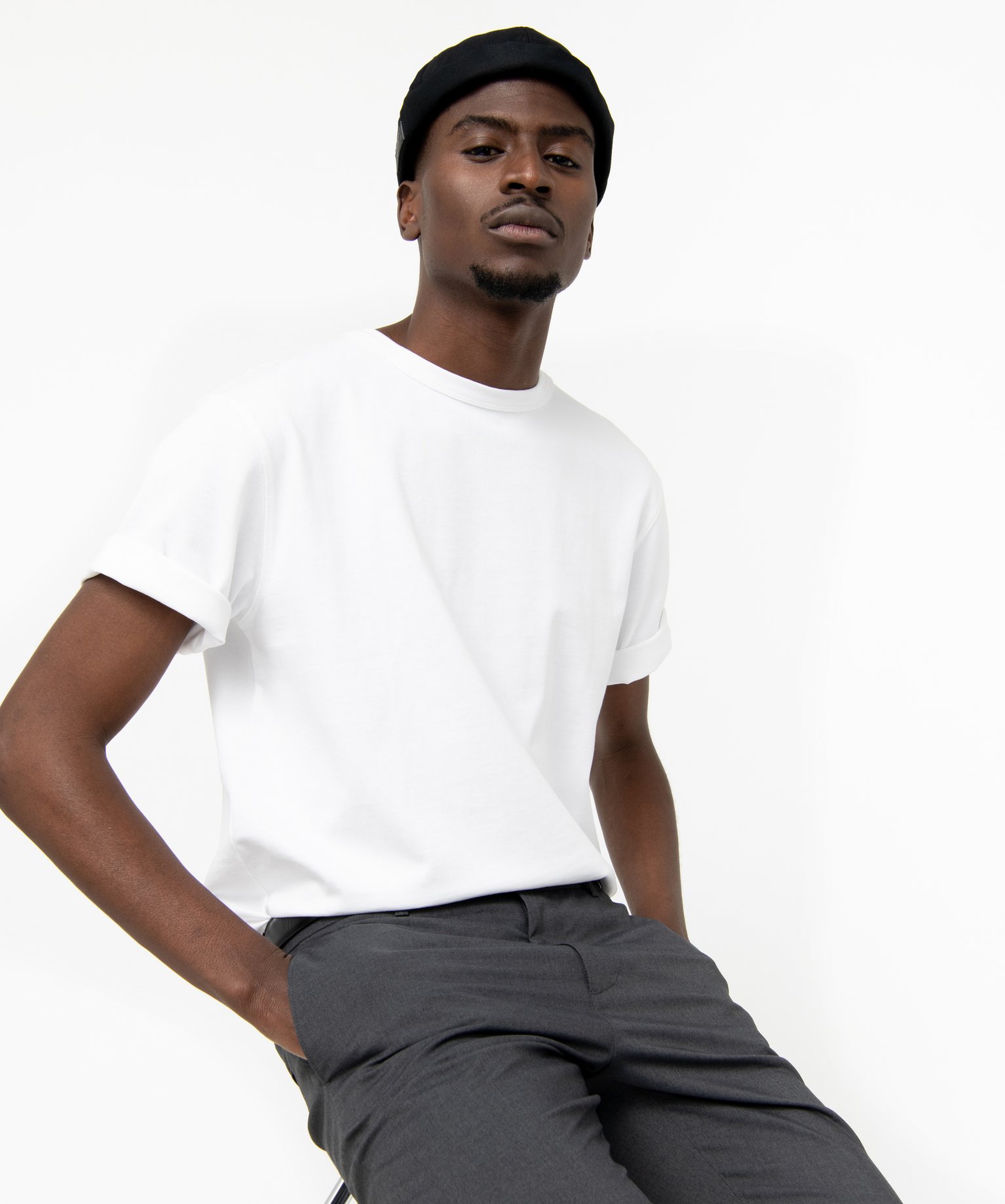Tee-shirt à manches courtes uni homme blanc | GEMO