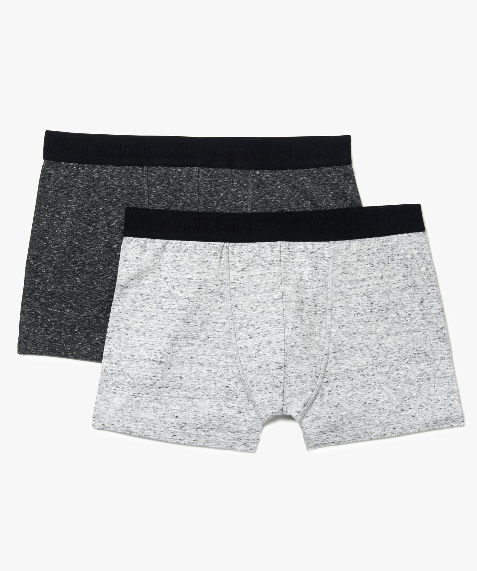 Boxer homme contenant du coton biologique (lot de 2) gris | GEMO