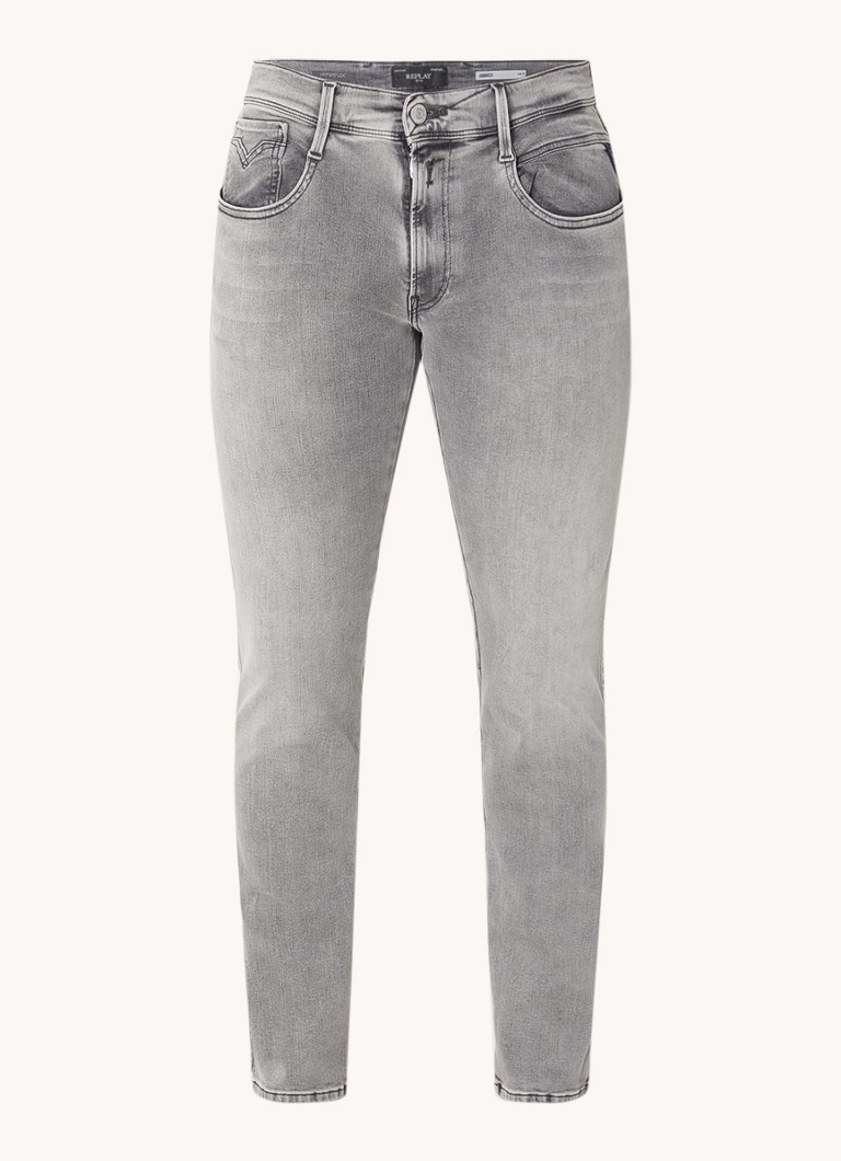 Calça jeans Replay Anbass slim fit com lavagem média