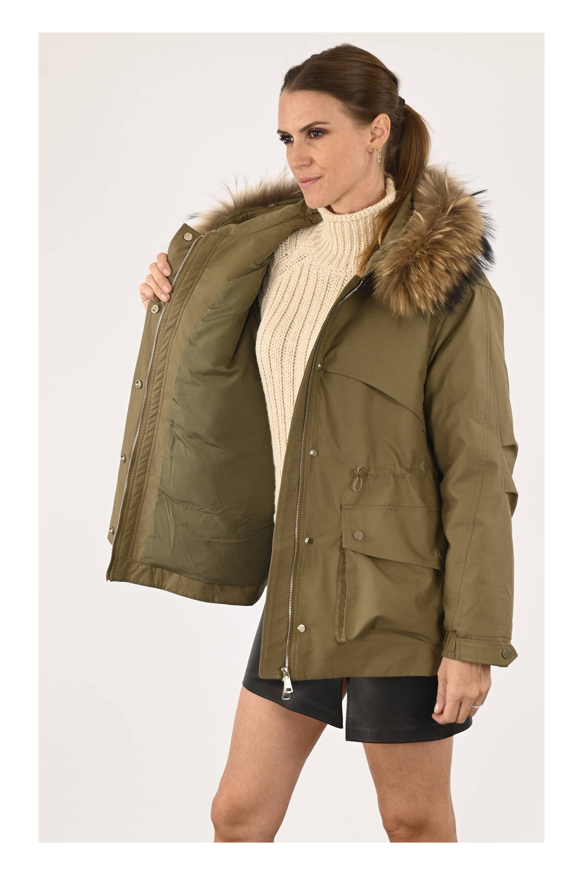 Levinsky Parkas Femme couleur vert