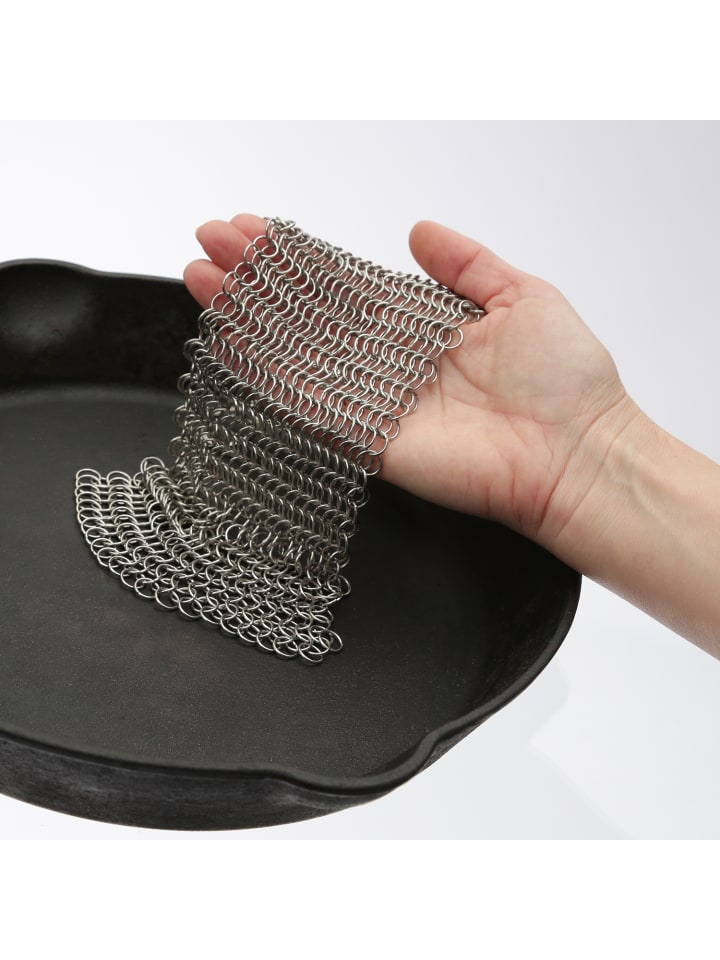 YOUCAMP Ringreiniger für Gusseisen Feuertöpfe Netzreiniger 20x20cm in silber günstig kaufen onesize