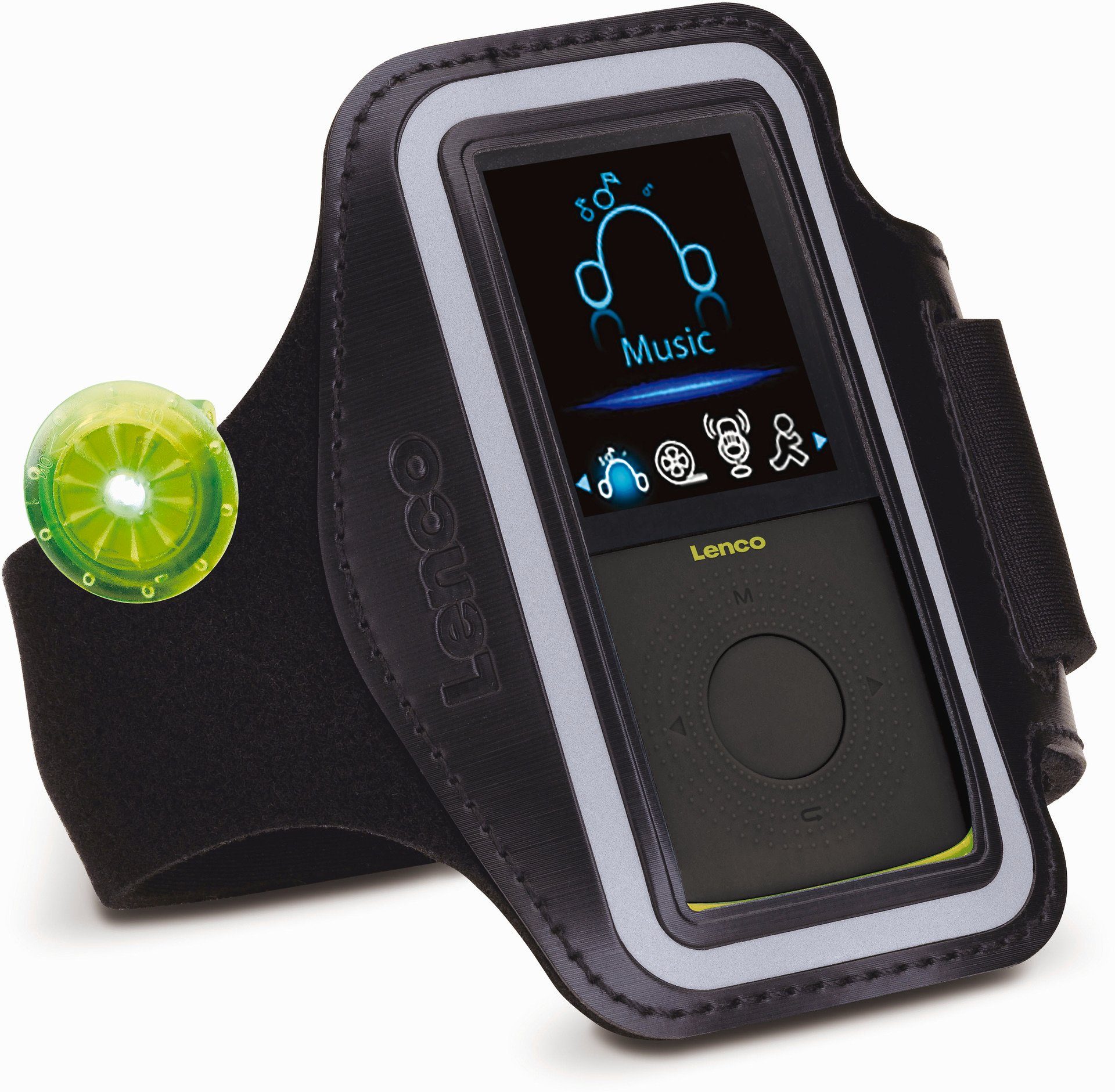 Lenco PODO-153 MP3 Player mit integriertem Schrittzähler MP3-Player (4 GB)