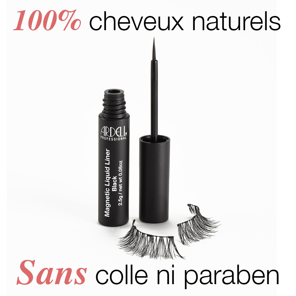 Ardell Kit de Faux-Cils magnétiques avec Liquid Liner Feutre Noir (2,5gr) Demi Wispies Kit Faux-Cils Magnétiques avec aimant invisible