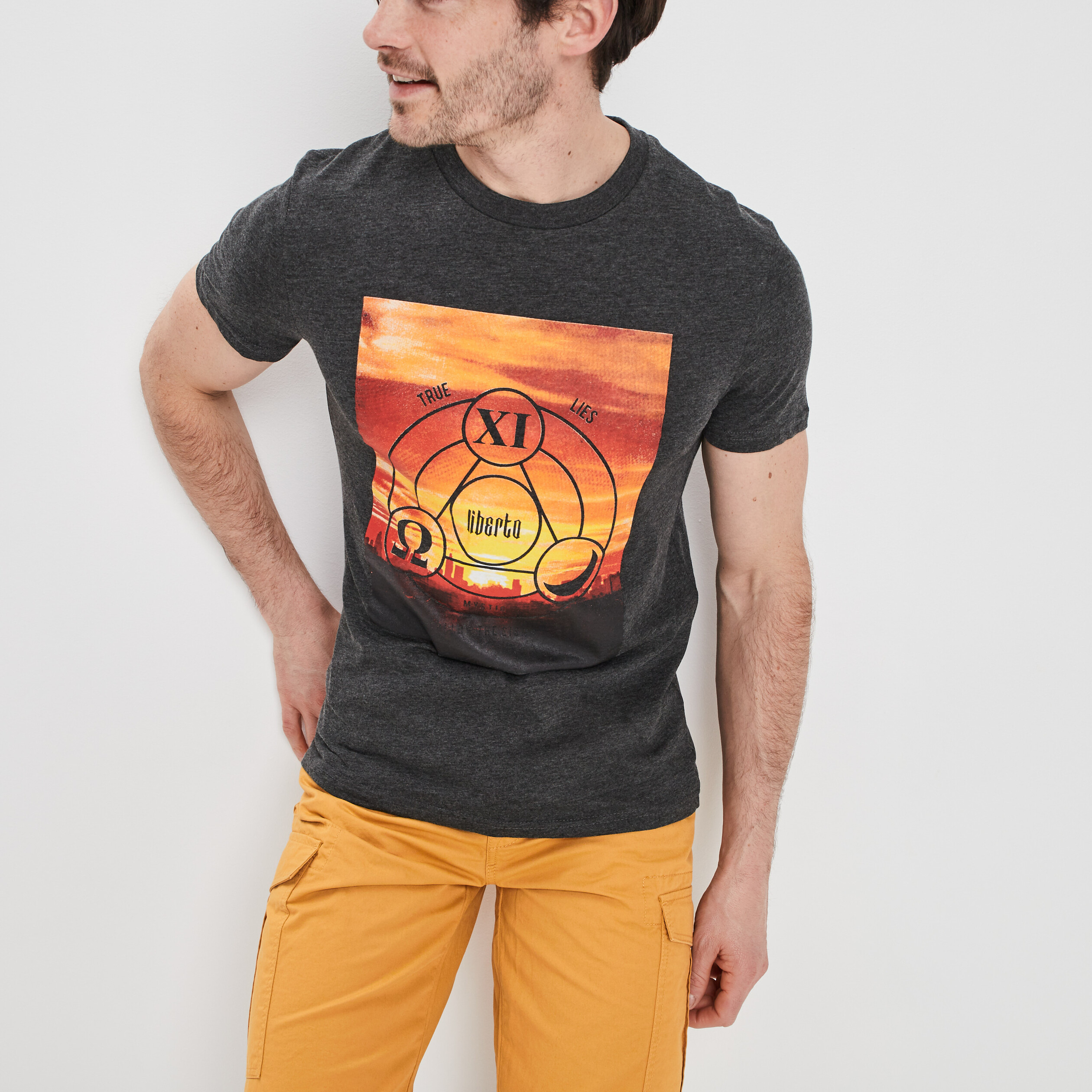 T-shirt Liberto gris foncé homme | La Halle