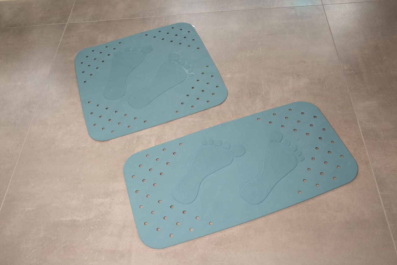 Ridder Badewanneneinlage Plattfuß ca. 38x72 cm, petrol blau, 100% TPE
