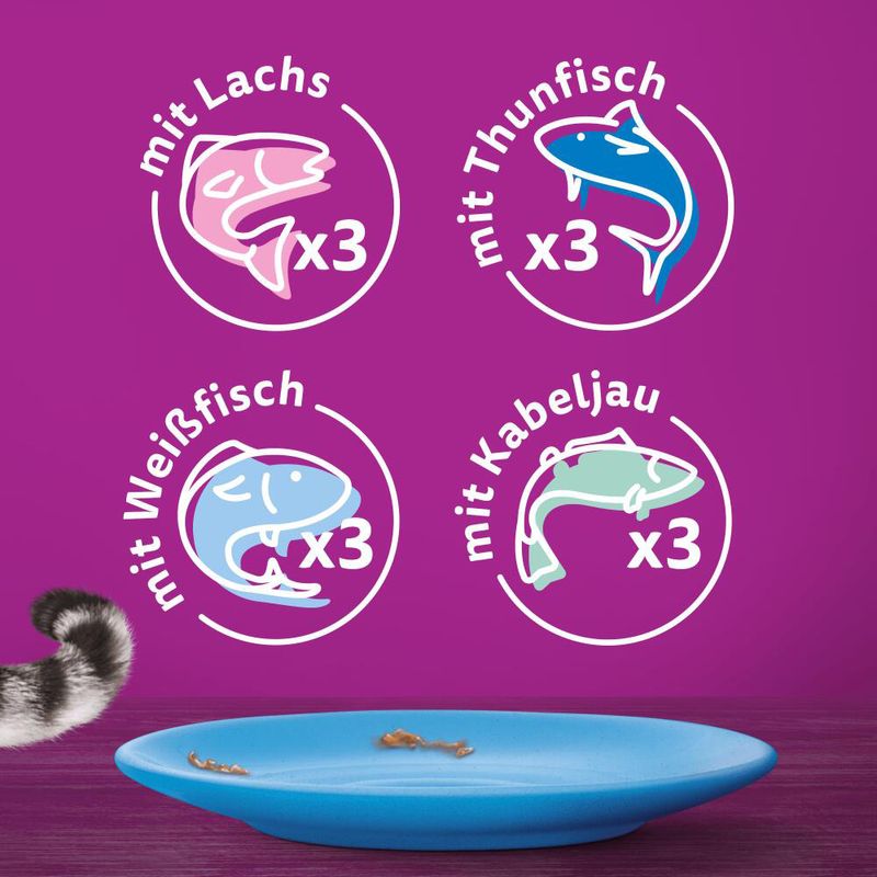 Jumbopack Whiskas 1+ Adult Frischebeutel 144 x 85 g