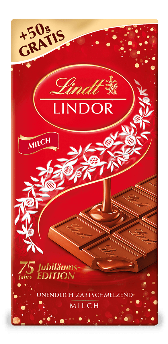 LINDOR Milch 75 Jahre Jubiläum, 150g