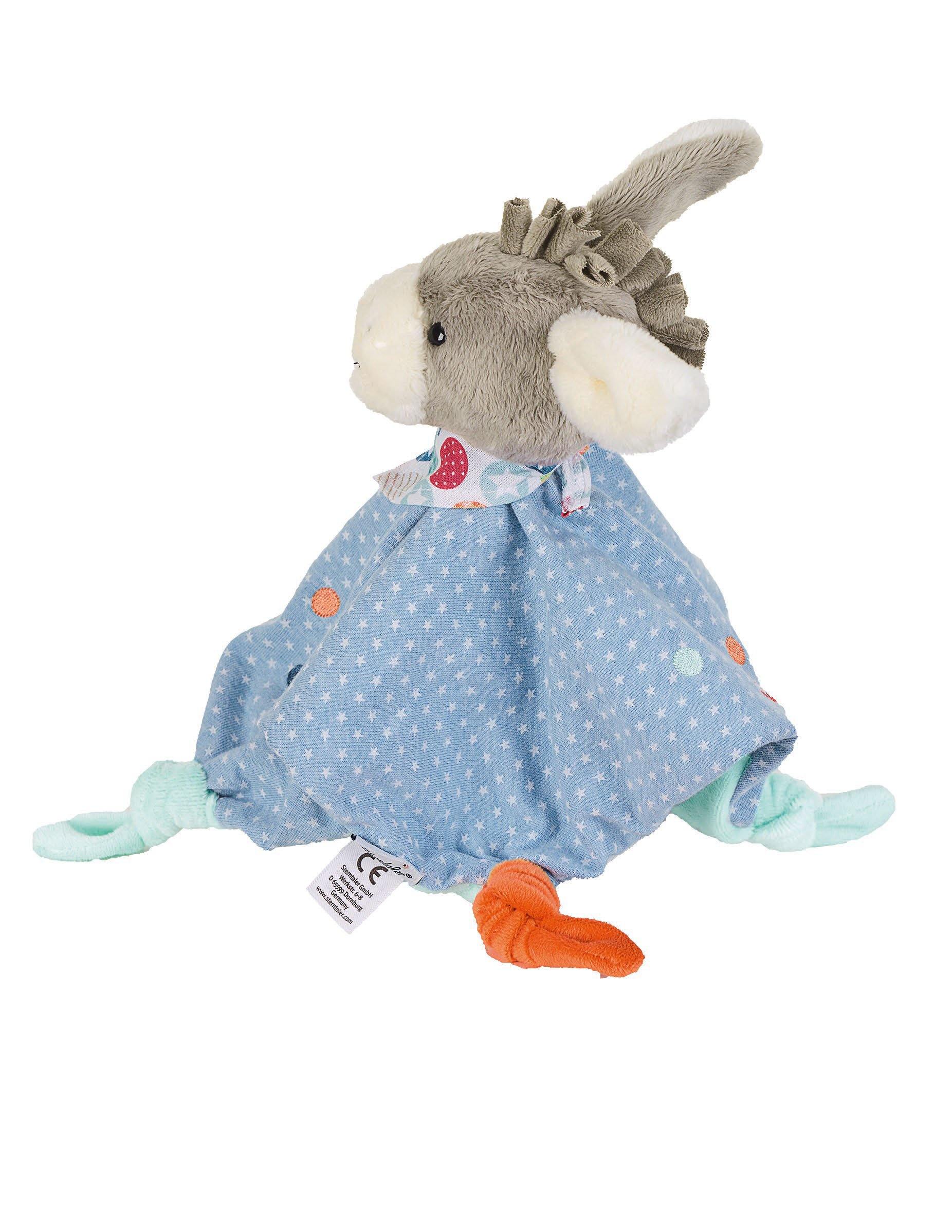 Schmusetuch Esel Emmi in Hellblau, 32 cm