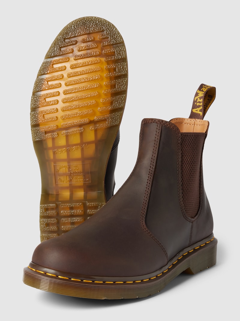 Chelsea Boots aus Leder in mittelbraun