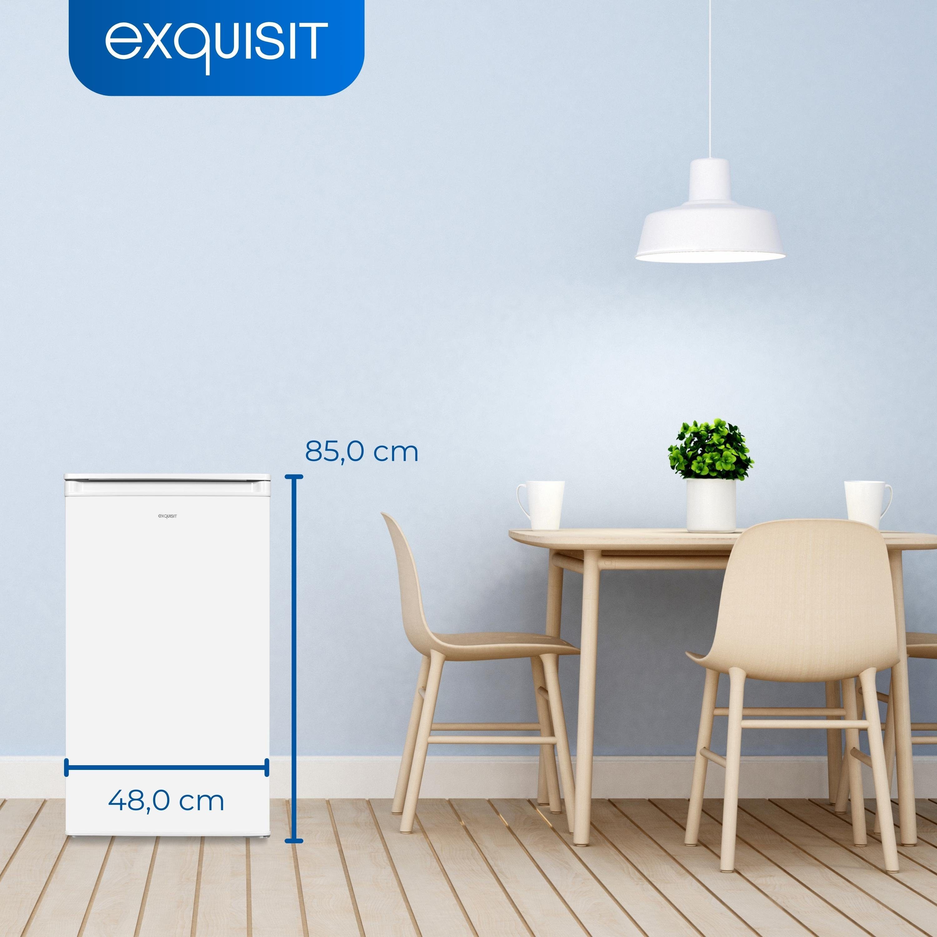 exquisit Kühlschrank KS5117-3-040E, 85 cm hoch, 48 cm breit, LED, Türanschlag wechselbar, Gemüsefach, Temperaturregelung