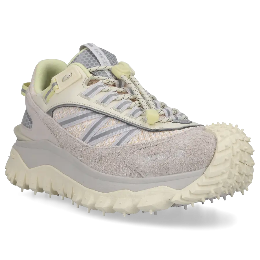 Moncler - Sneaker low TRAILGRIP Veloursleder Materialmix - grau
