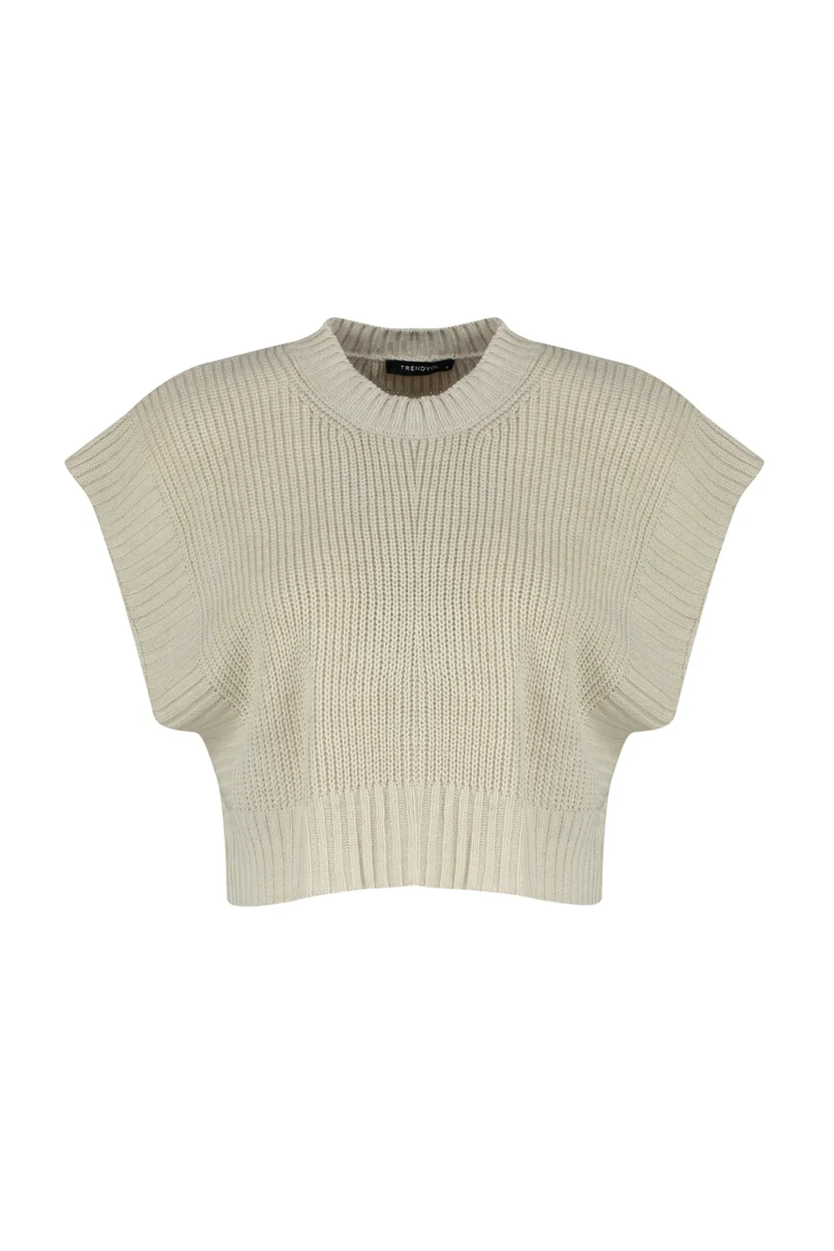 Trendyol Collection  Stone Crop Strickpullover mit Rundhalsausschnitt TWOAW24SV00005