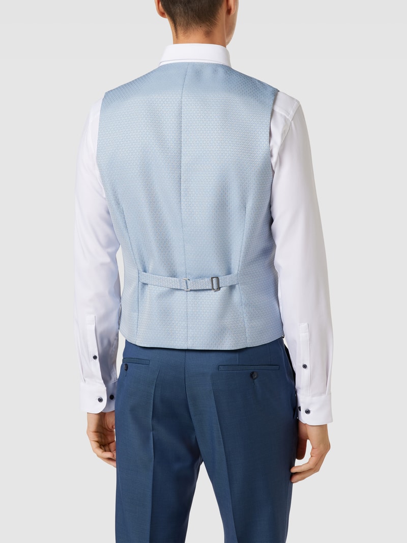 Anzugweste mit Allover-Muster in blau