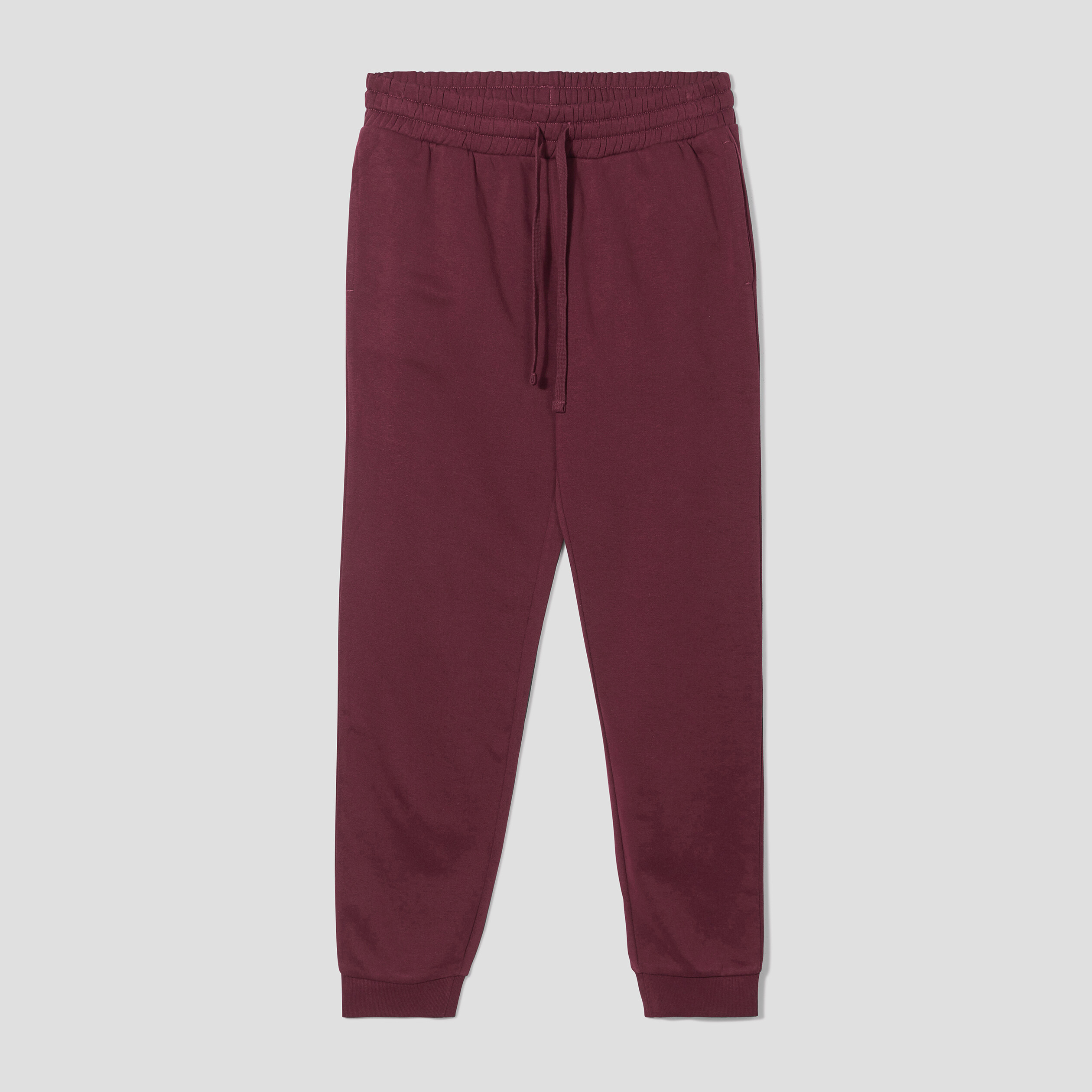 Jogging droit molleton prune homme | La Halle