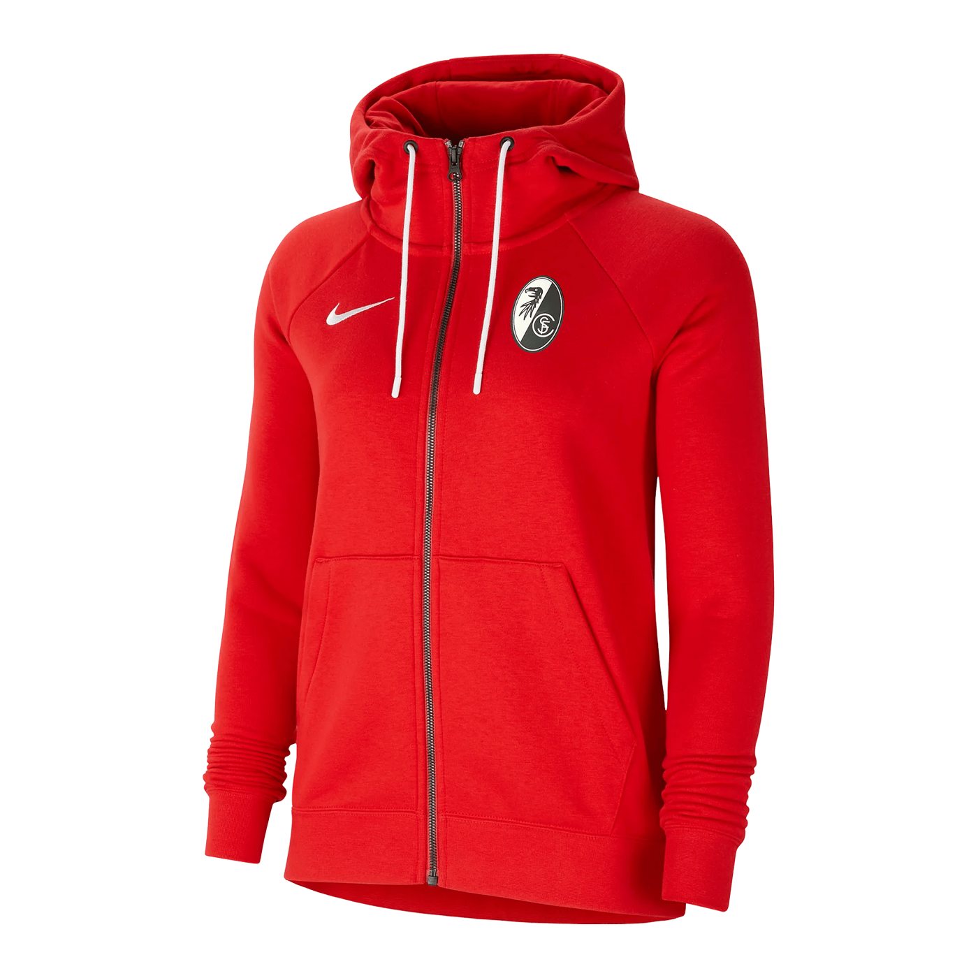 Nike SC Freiburg Fleece Kapuzenjacke Damen Rot F657