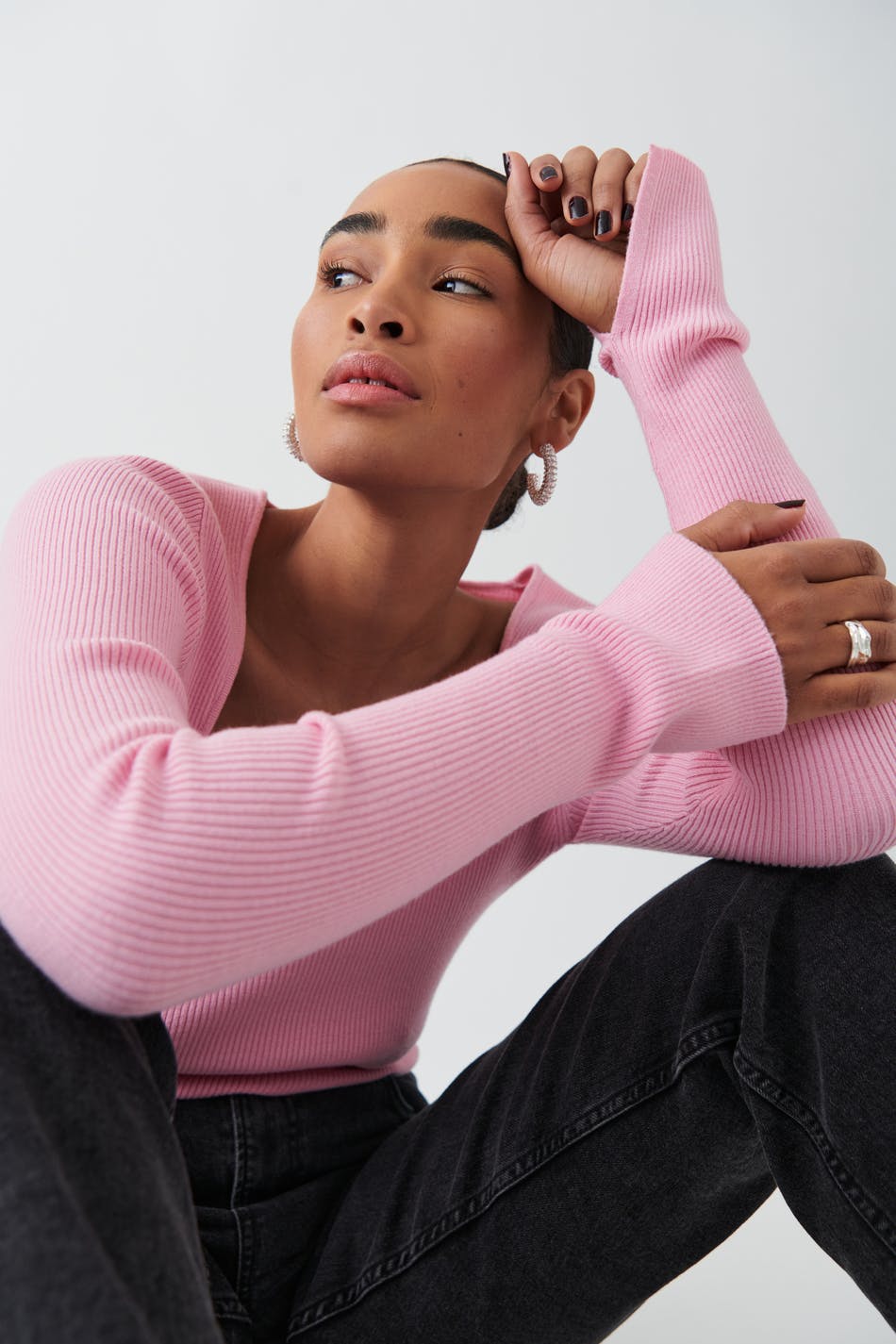 Knitted squareneck top