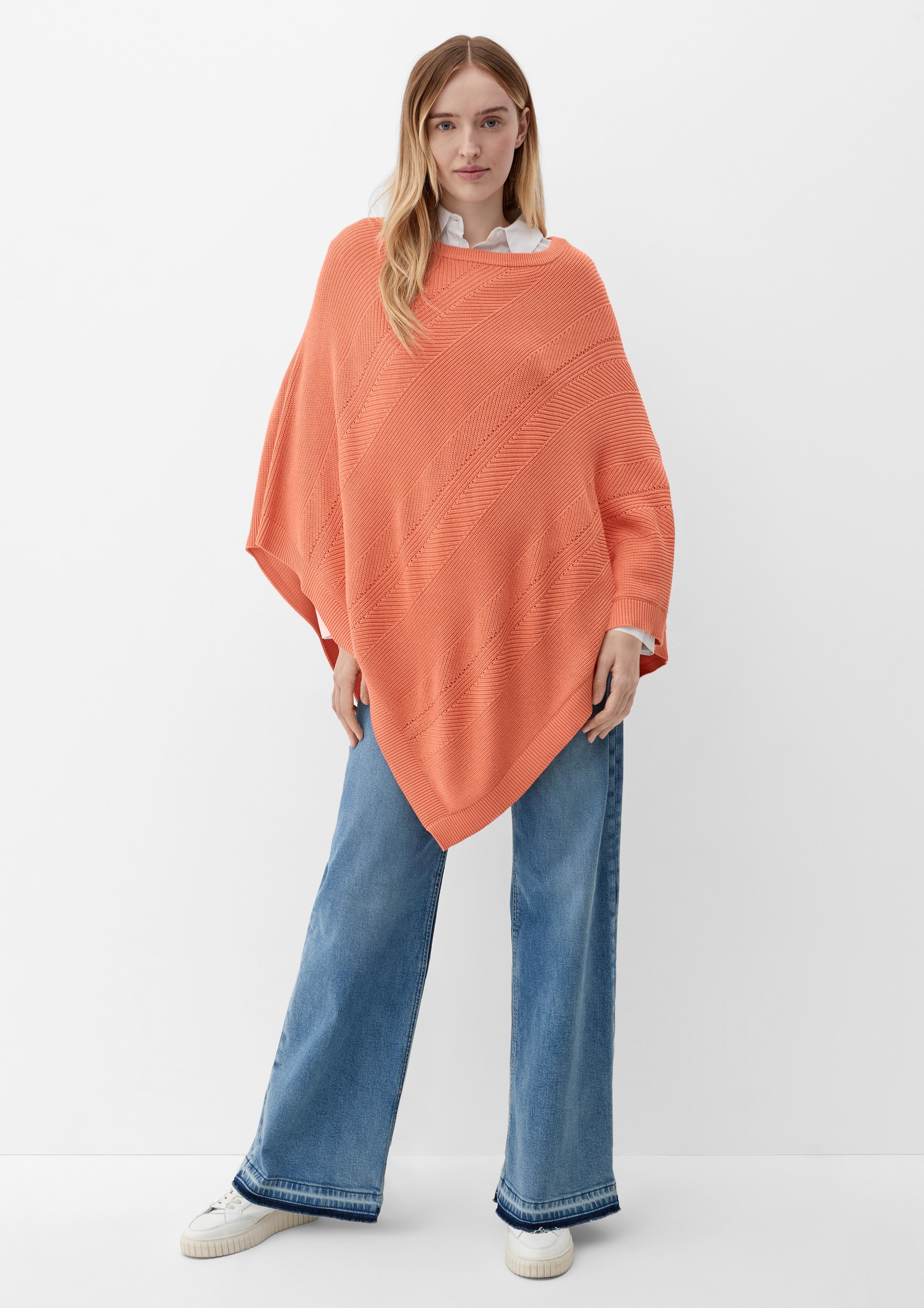 Strickponcho aus Viskosemix  2128002-2711