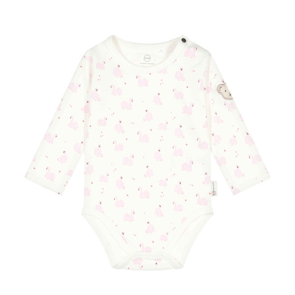 Body langarm, weiß für Mädchen