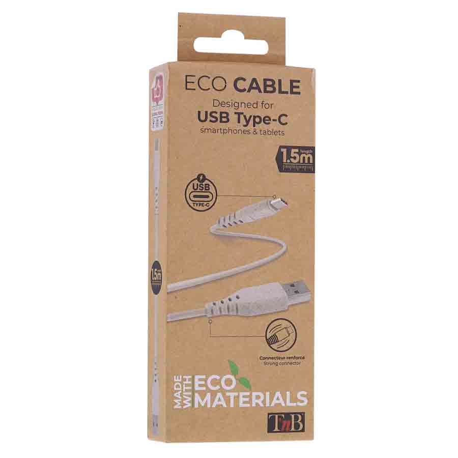 USB Typ-C Eco Ladekabel fürs Smartphone, 1,5 m, von t'nb - ATU