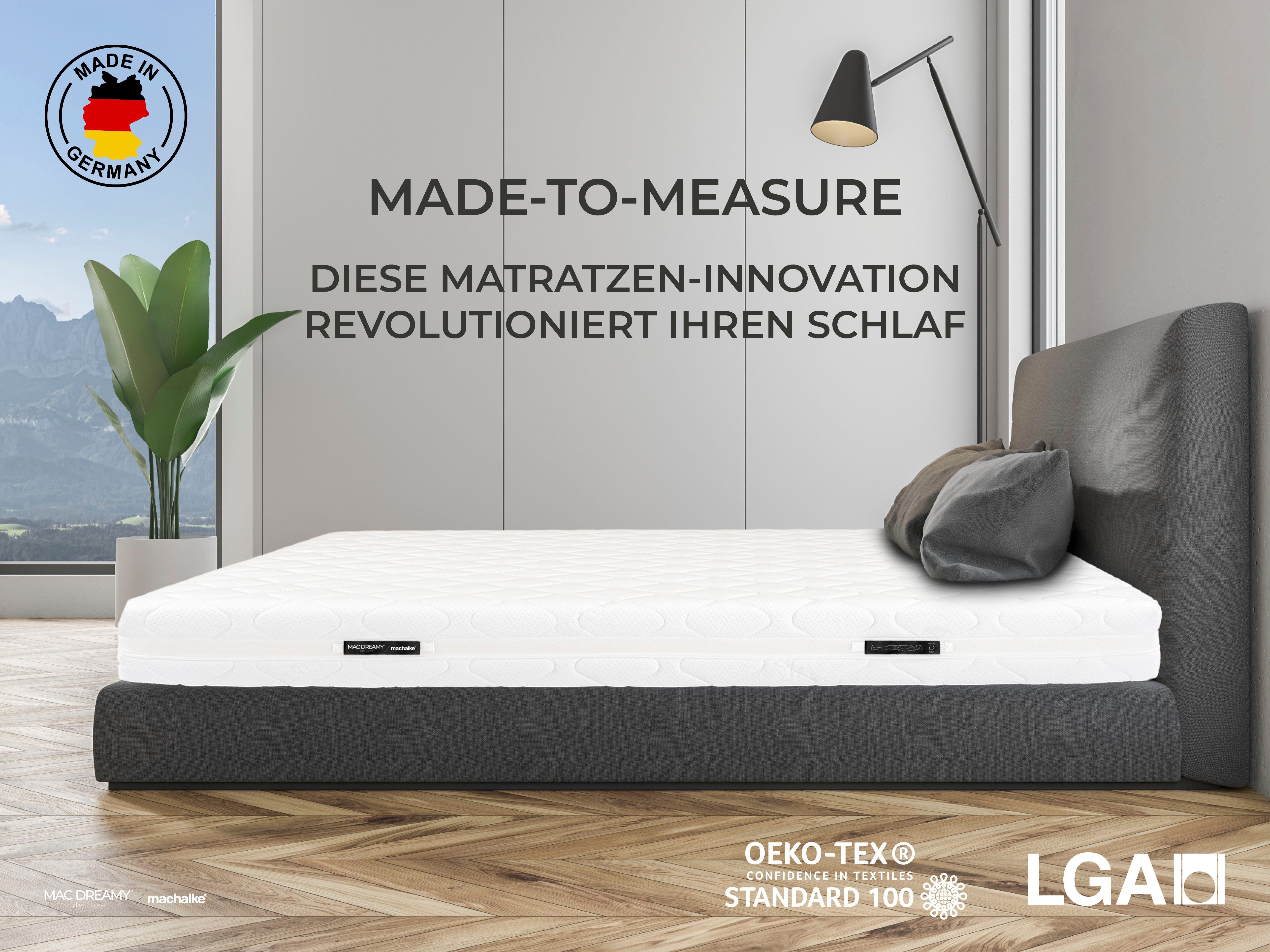 Kaltschaummatratze Mac Dreamy de Luxe, machalke®, 20 cm hoch, Premium Matratze in verschiedenen Größen, luxuriöse Wendematratze