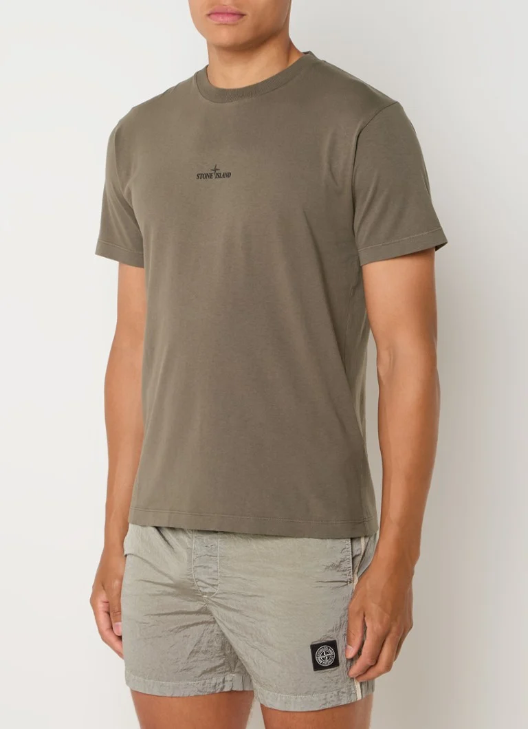 Stone Island 2NS81 Compass T-krekls ar logotipu un apdruku aizmugurē