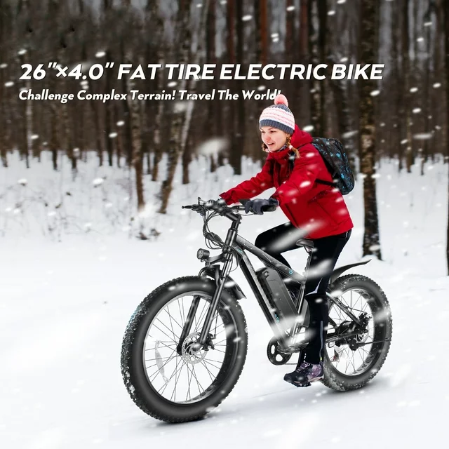 Gocio 26 4.0 Fat Tire Electric Bike for Adults, 500W Adults E Bike, 48V 13Ah Removable Li-Ion Battery, Professional 7-Speed
