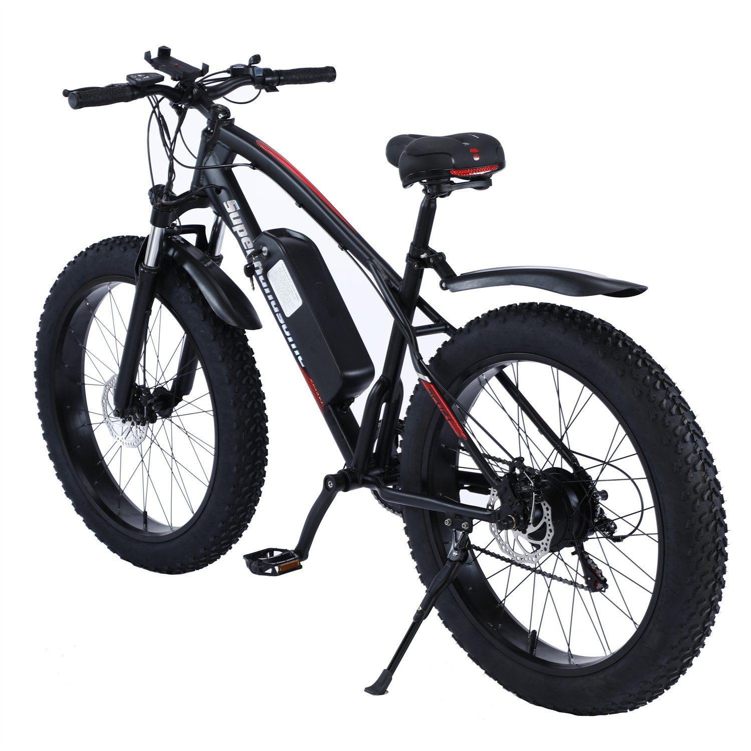 Fangqi E-Bike 26''*4 Zoll E-Mountainbike, SHIMANO 7-Gang, 48/13,5Ah Samsung-Akku, shimano, Heckmotor, (Batterien, Ladegeräte, Schlösser, Schlüssel, Werkzeugtaschen, Handyhalter, Pumpen, Elektrofahrräder,E-Mountainbikes,Pendlerräder,Wanderräder,Geländ