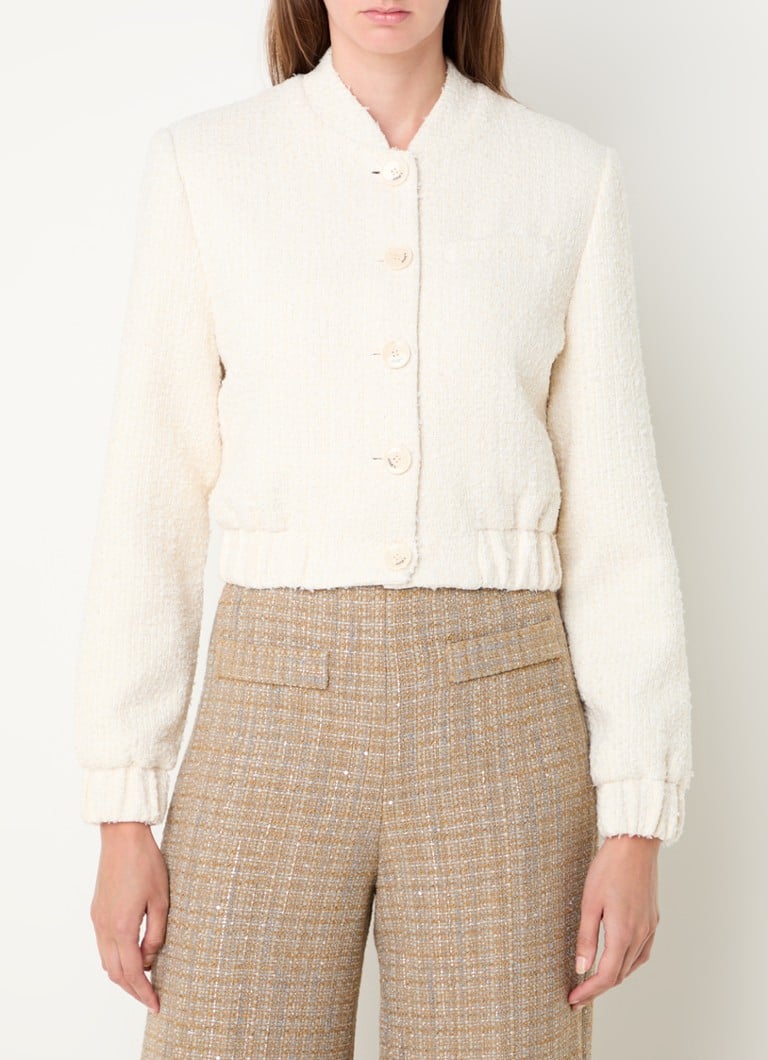 Jachetă scurtă Fabienne de la JOSH V din tweed și lurex.