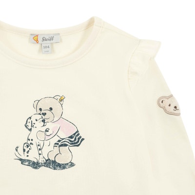 T-Shirt langarm, beige für Mädchen