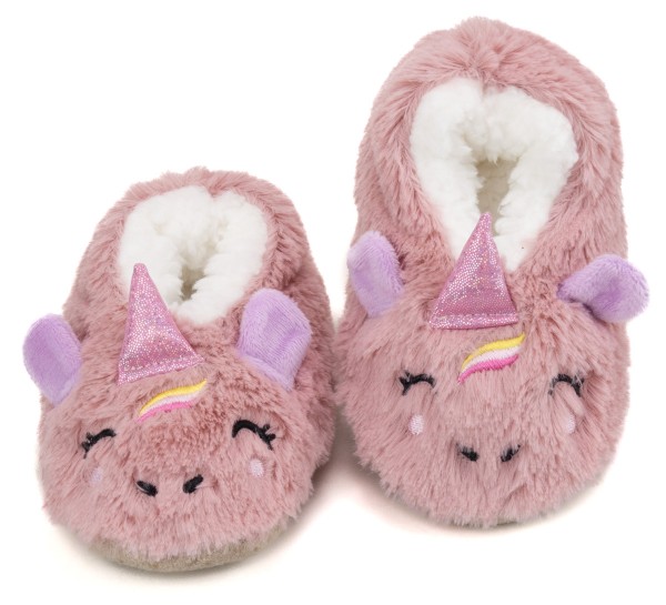Camano kids ~ Kuschel Hausschuh ~ Einhorn Pink