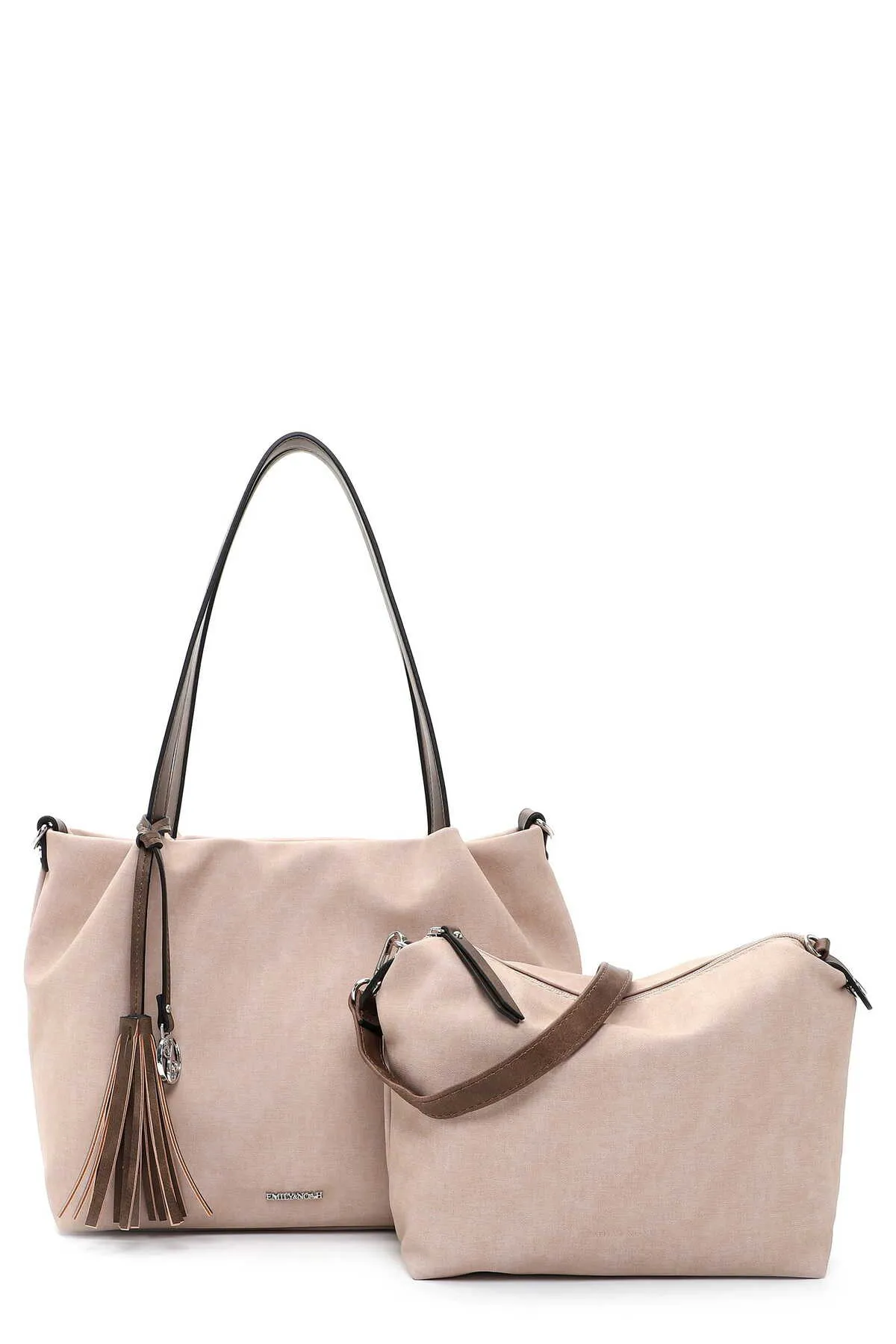 Emily & Noah  Handtasche - Rosa - Unifarben