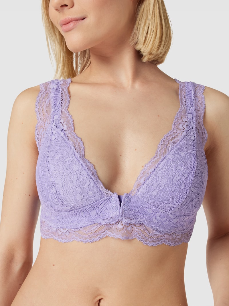 Still-BH mit Häkelspitze Modell 'NEWSENIA LACE BRA' im 2er-Pack in lila