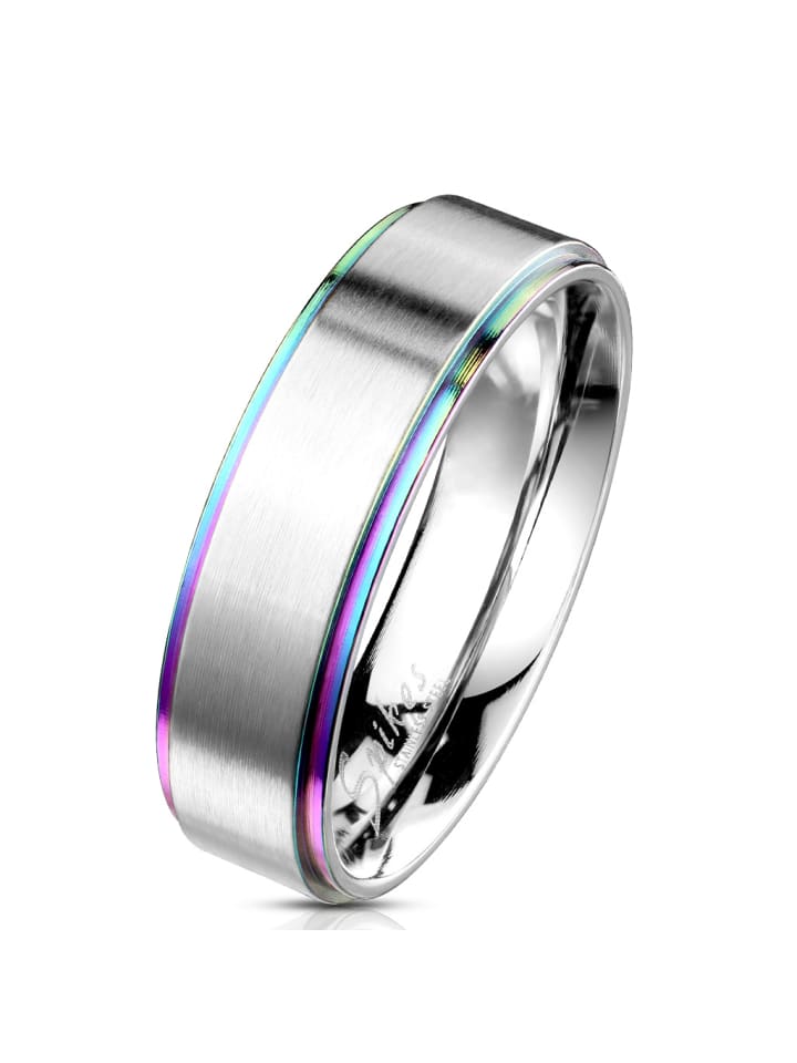 Bungsa Ring in Silber, Regenbogen günstig kaufen