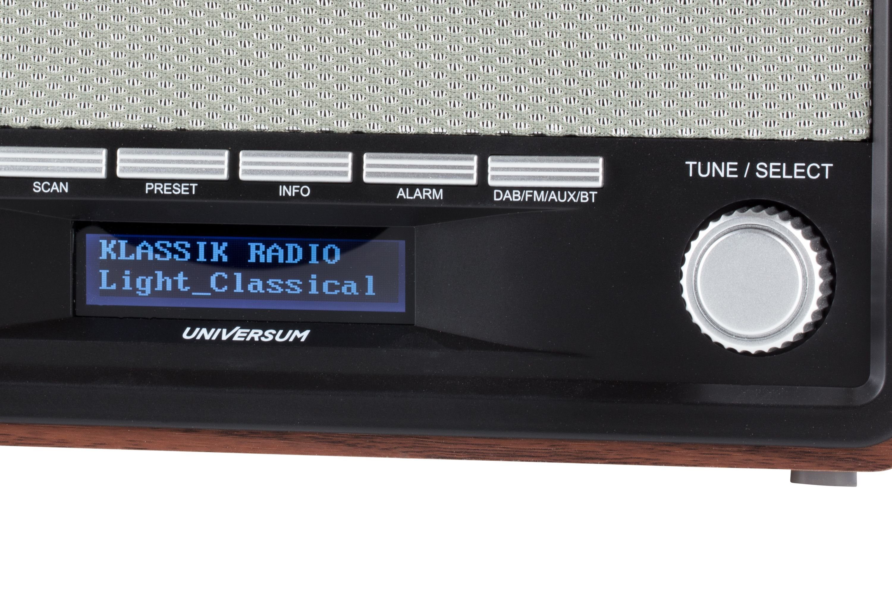 UNIVERSUM* DR 350-21 Digitalradio (DAB) (Retro Digitalradio mit Holzgehäuse, Bluetooth, AUX-IN und Weckfuntion)