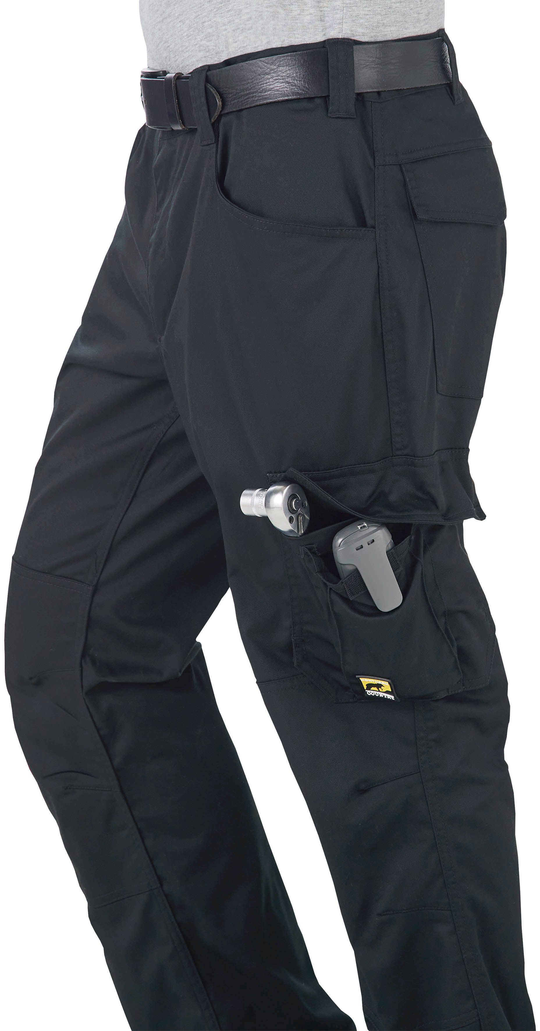 Northern Country Arbeitshose light flex (einfache Verlängerung der Hose um 3cm, 7 Taschen + Kniebesatz) bequem durch Materialmix: weich, leicht und flexibel, ergonomisch