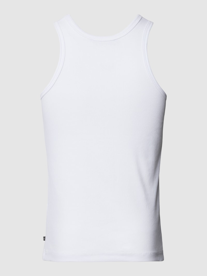 Tanktop mit Feinripp Modell 'ICONIC' im 2er-Pack in weiß