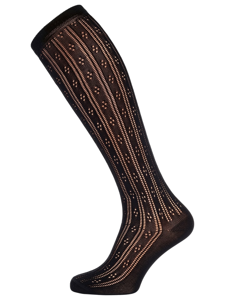 Lusana Kniestrümpfe L6665-1 in schwarz günstig kaufen