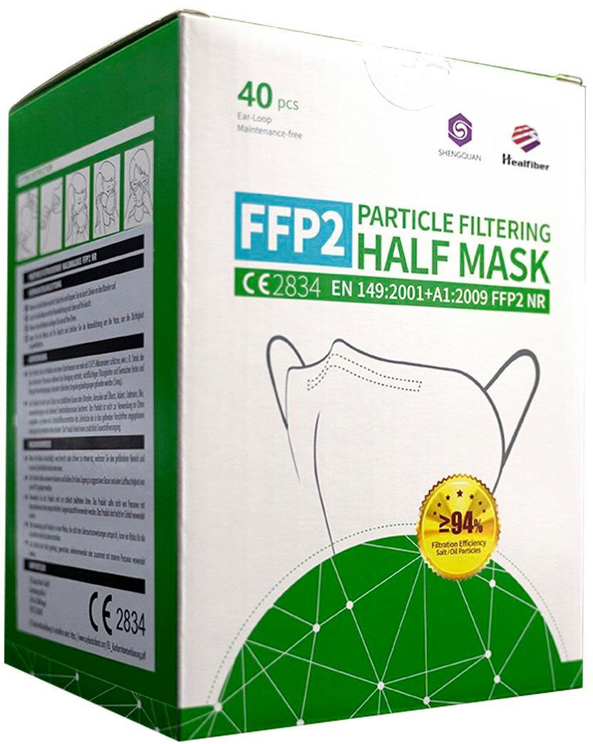 Filtrierende Halbmasken FFP2, Packung, 40-St.