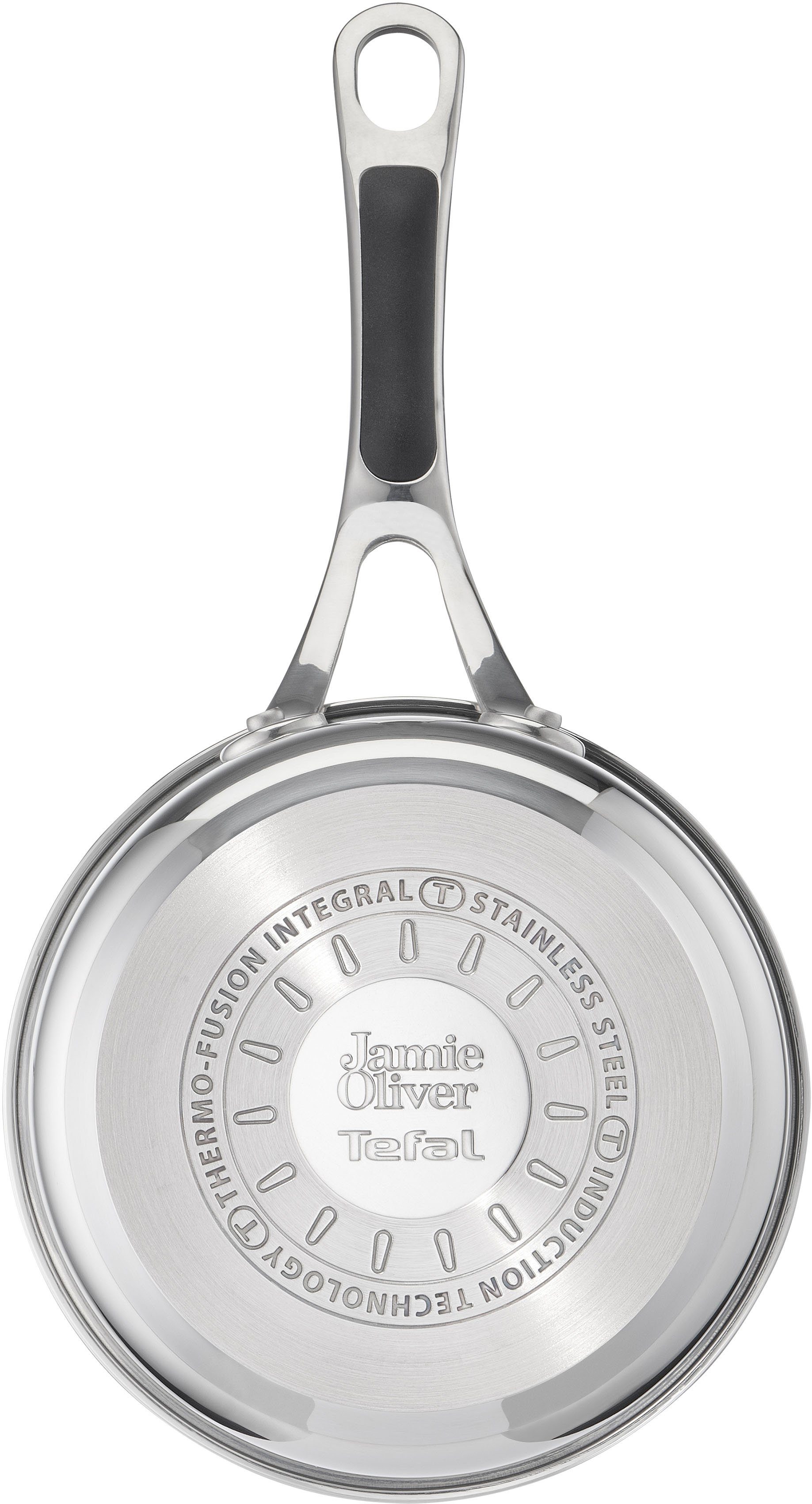 Tefal Topf-Set E307S7 Jamie Oliver, Edelstahl (Set, 7-tlg), induktionsgeeignet, besonders flacher Deckel